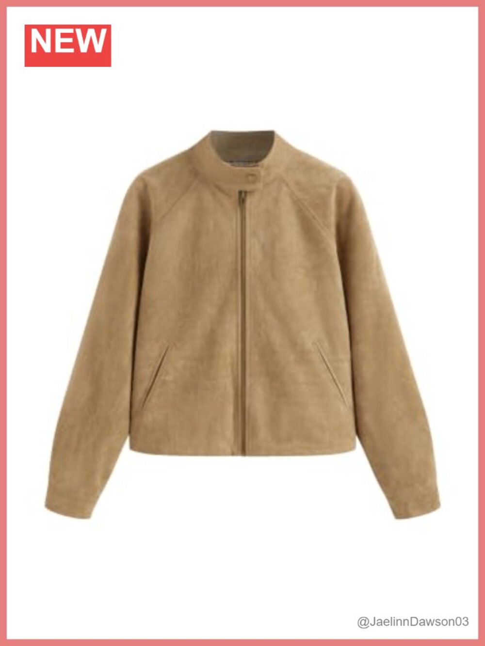 Faux Suede Zip Up Cropped Bomber Jacket Womens Relaxed Fit